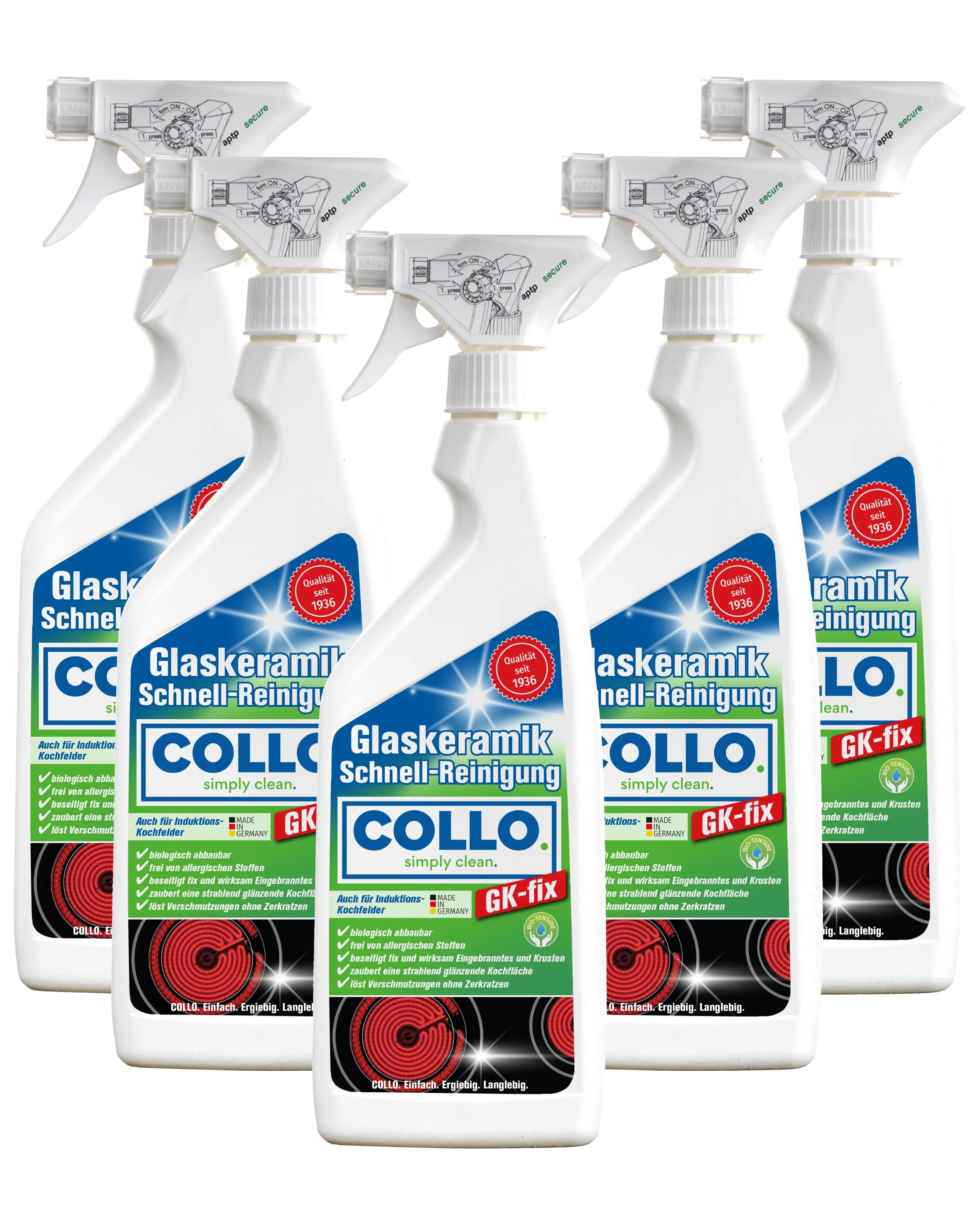 Vorteilsset: 5x GK - Fix - Glaskeramik Schnellreiniger - 0037.5 - COLLO. simply clean.